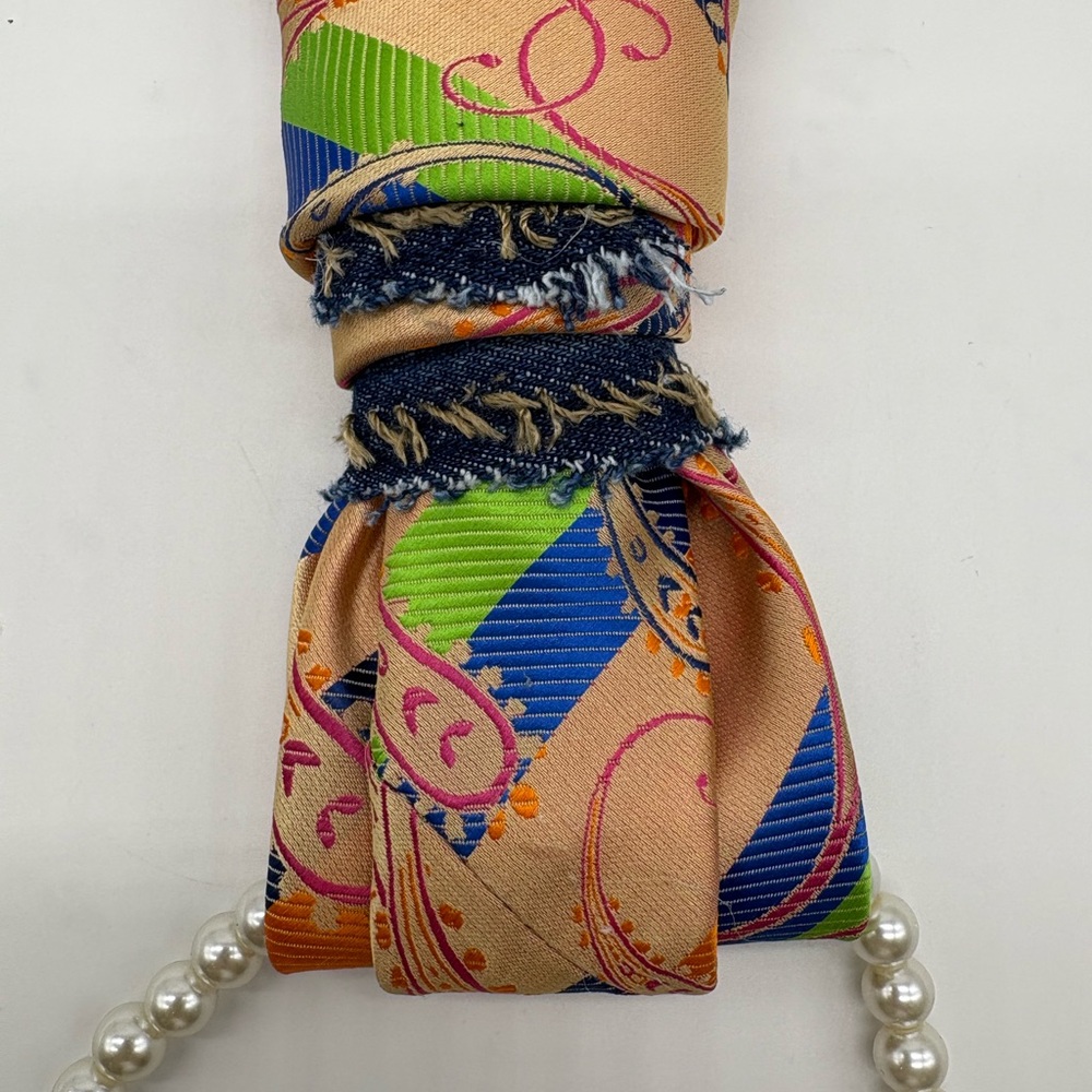 Colorful Patterned Women's Tie - Picture 4 of 5